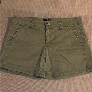 American Eagle Green Khaki Shorts